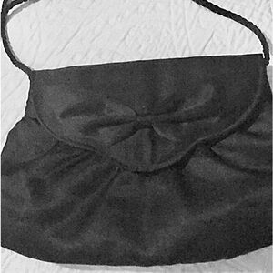 Black Satin Evening Bag